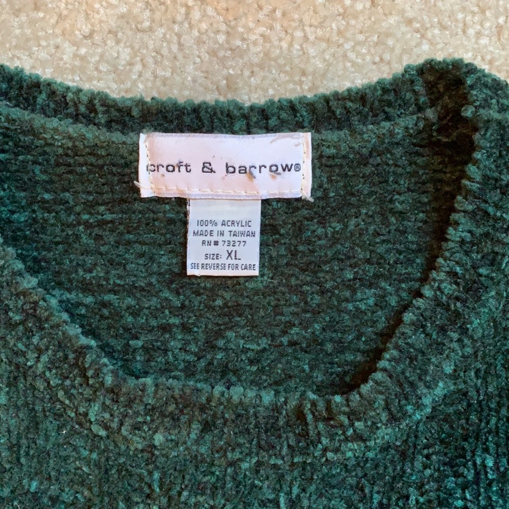 Croft & barrow women’s green sweater size XL - Picture 2 of 5
